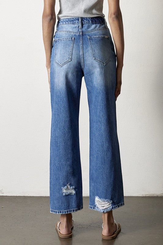 Lauren Distressed Straight Jeans