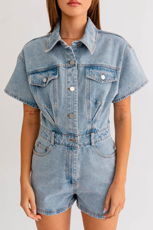 Madi Denim Romper