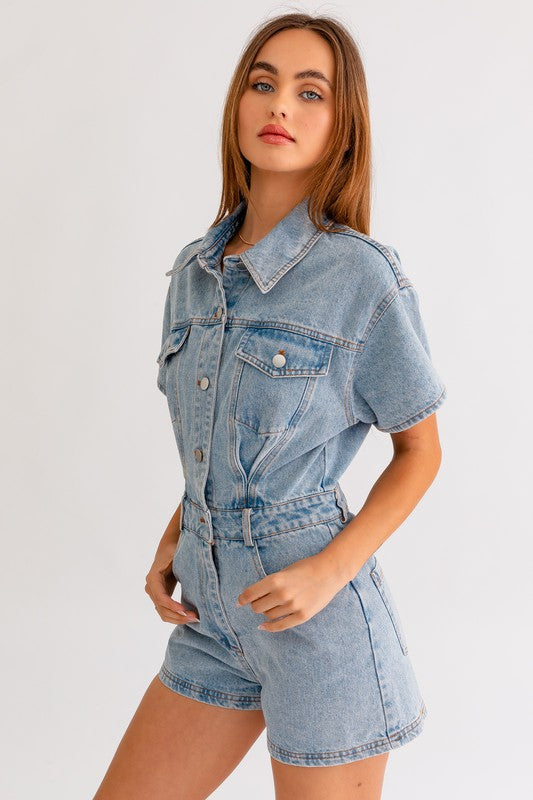 Madi Denim Romper