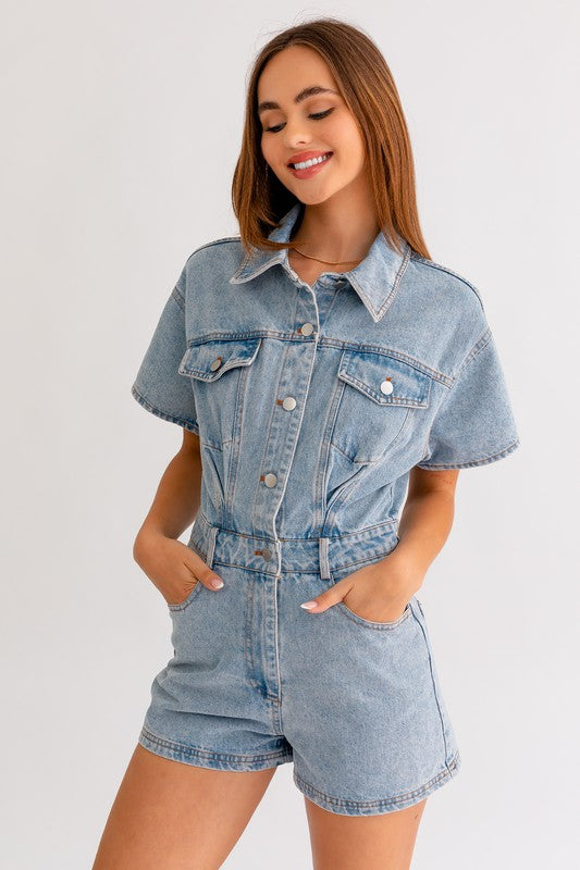 Madi Denim Romper