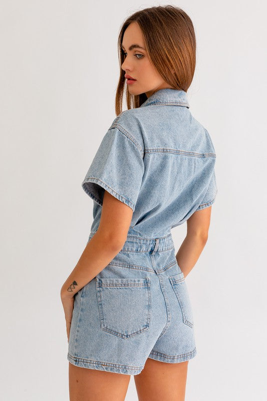 Madi Denim Romper