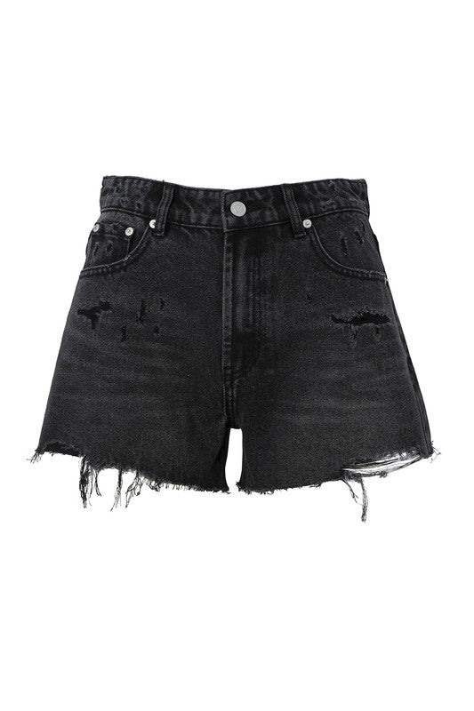 Lola Distressed Denim Shorts